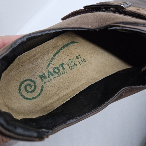 Naot brown leather Tane slip on shoes EU 41 US 10 - Picture 6 of 11
